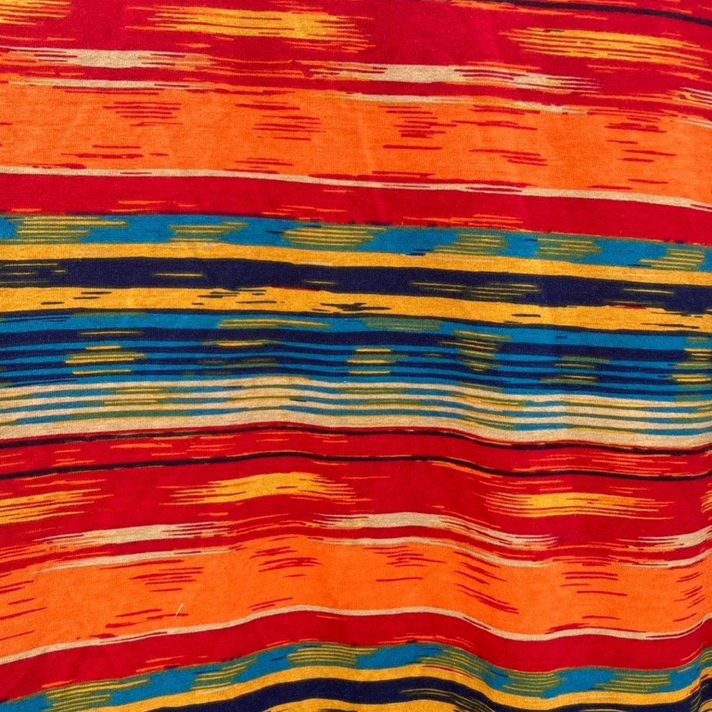 NWT LuLaRoe Colorful red, orange, blue, Striped Women's Irma Top sz XL - Picture 3 of 7